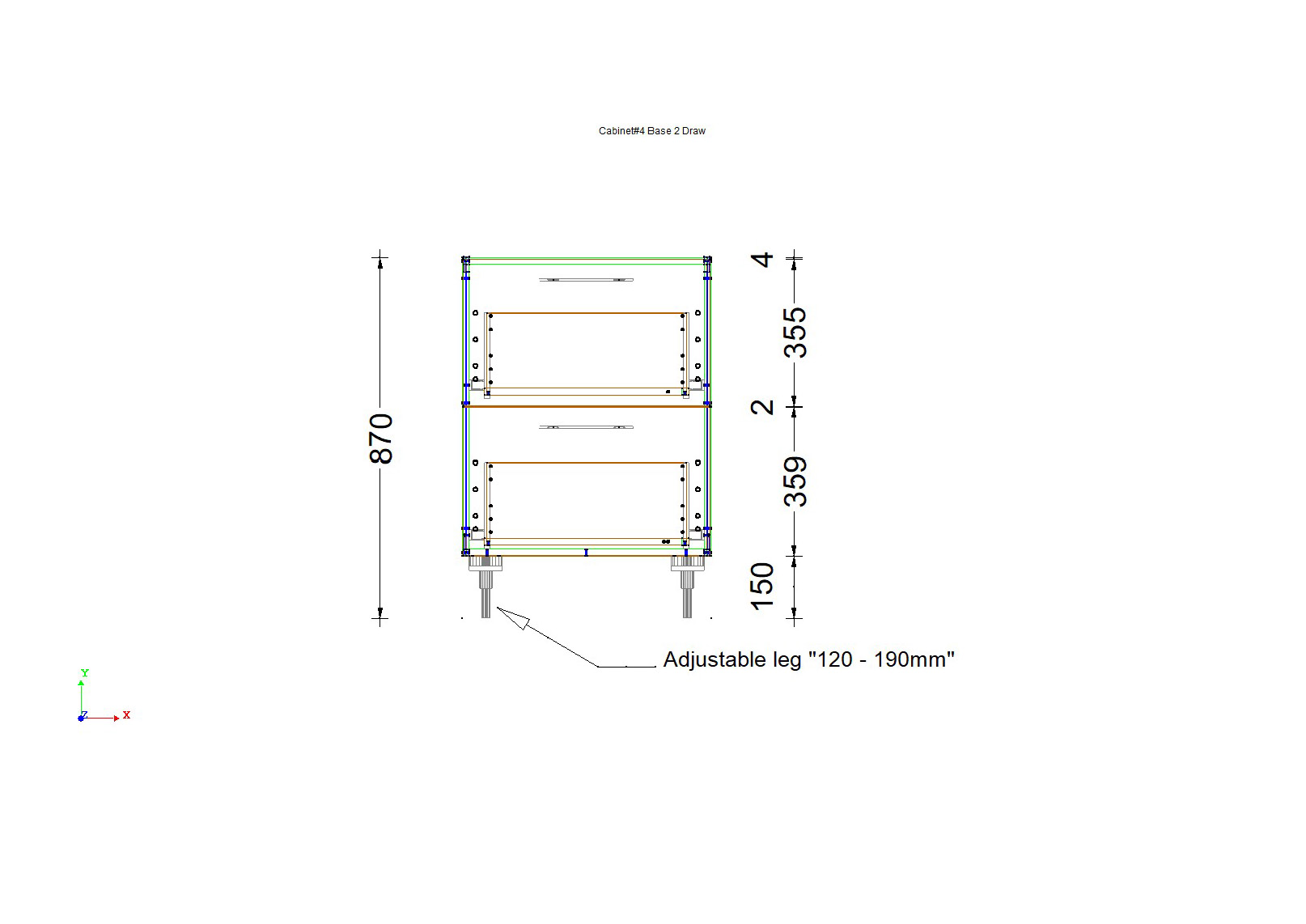 Base 2 Drawer - Standard - Image 3